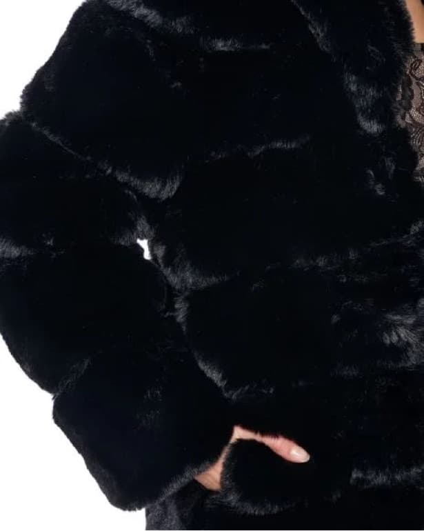 AZALEA WANG FAUX FUR PANEL HOODED TRENCH - Image 6