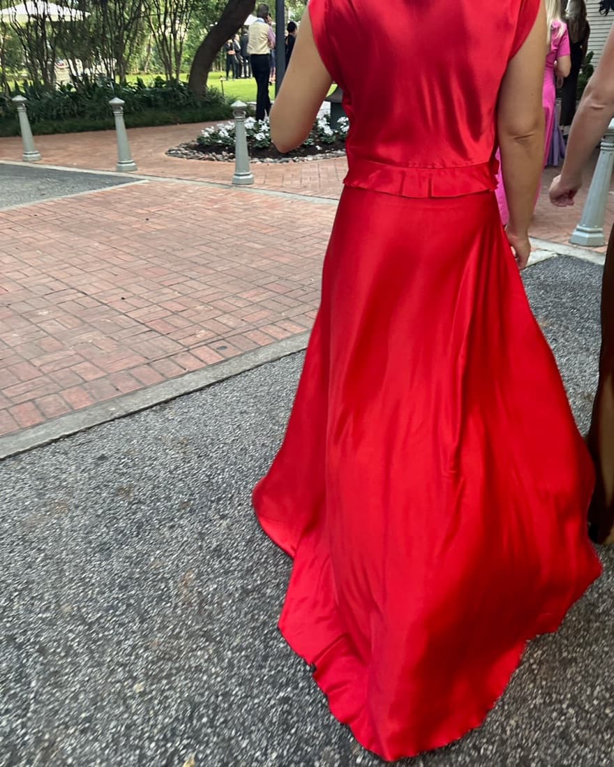 Lanvin Bias Cut Satin Gown - Image 3