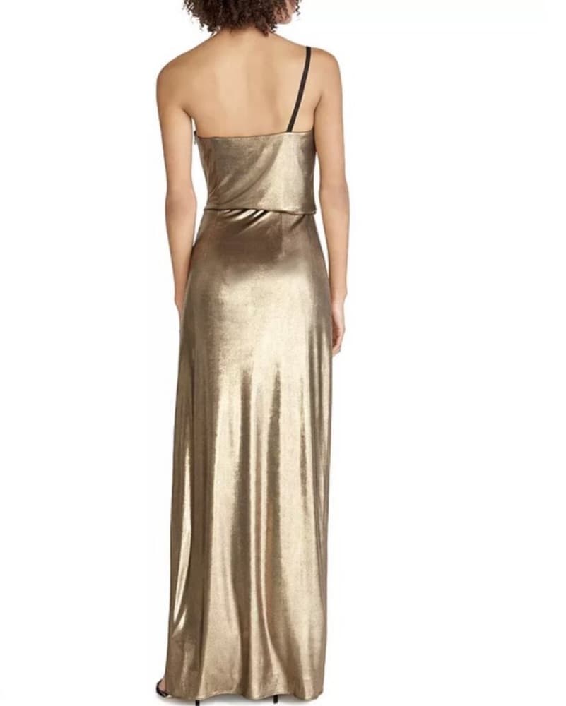 Halston Heritage Gold Gown - Image 2