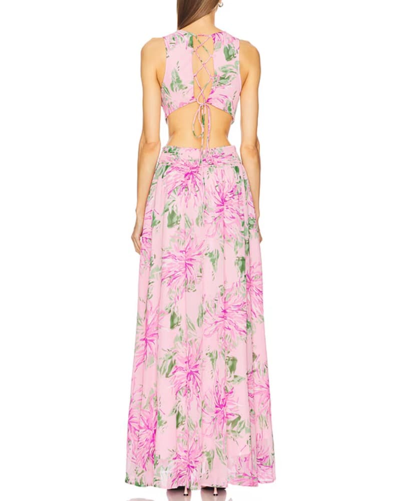 ASTR Noya Dress in Pink Floral - Image 4