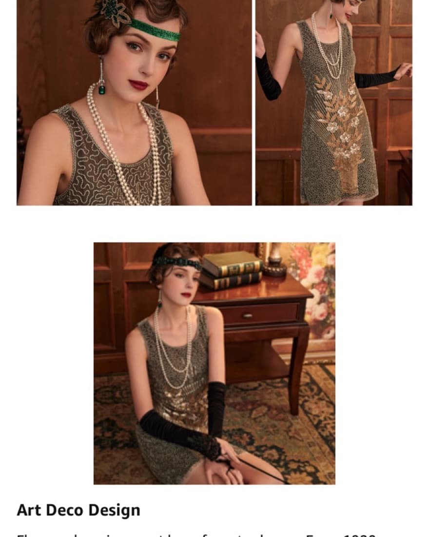 1920s Flapper Dress Halloween costume - Image 3