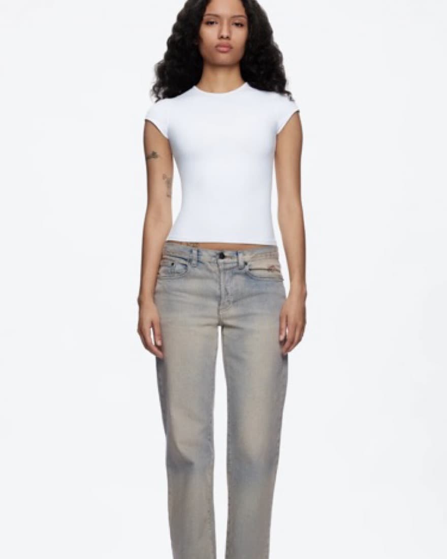 Tank Air Cap Sleeve Baby Tee - Image 2