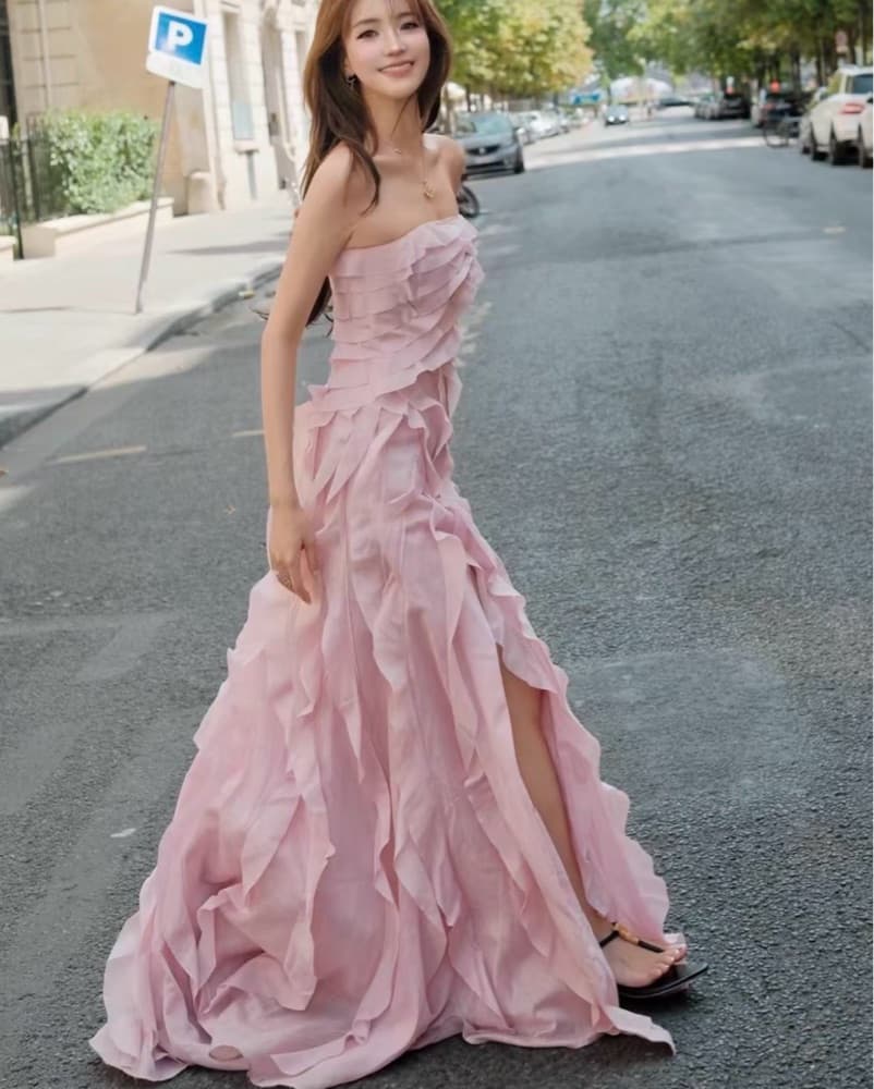 AJE 6ALLAIRIE GOWN CHALK PINK MAXI DRESS - Image 1
