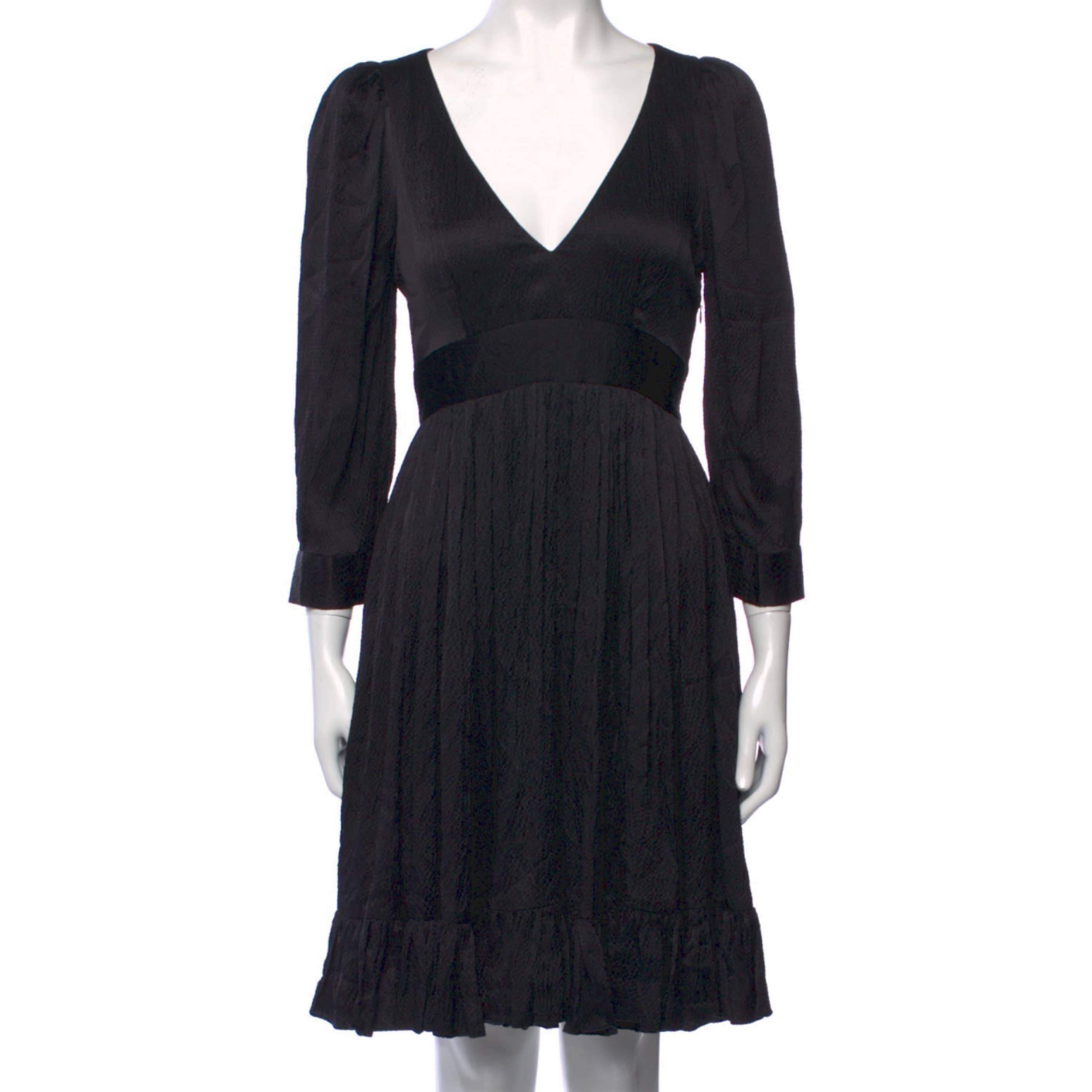 Balenciaga Black Long Sleeve Knee Dress - Image 1
