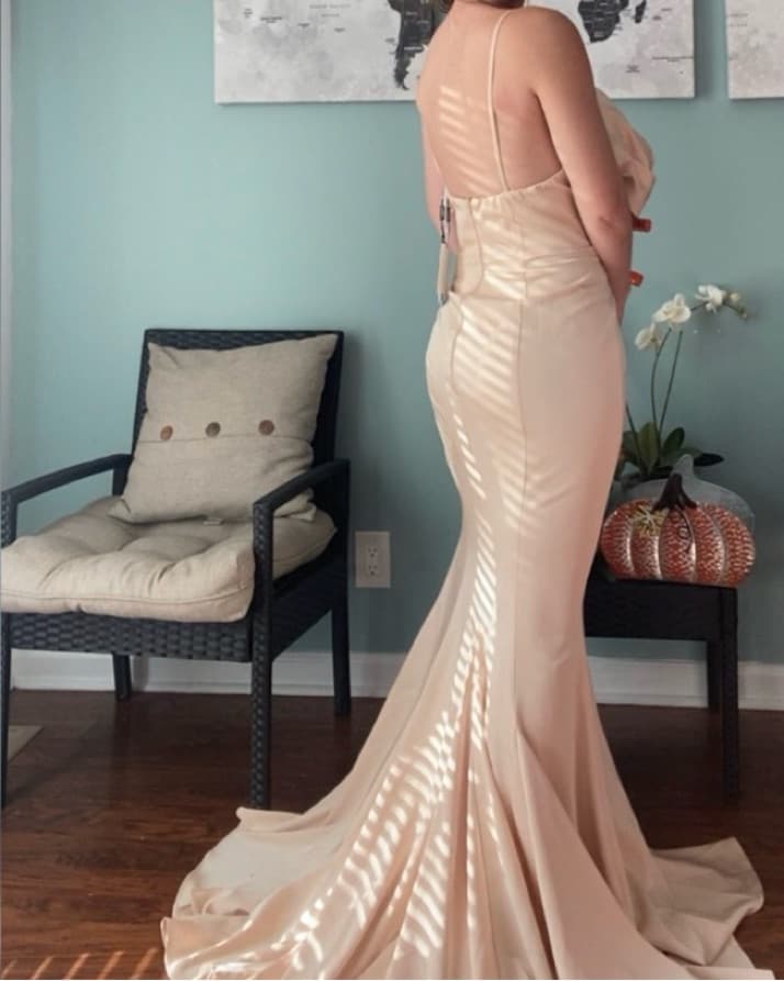 NEW Champagne military ball formal dress - Image 2