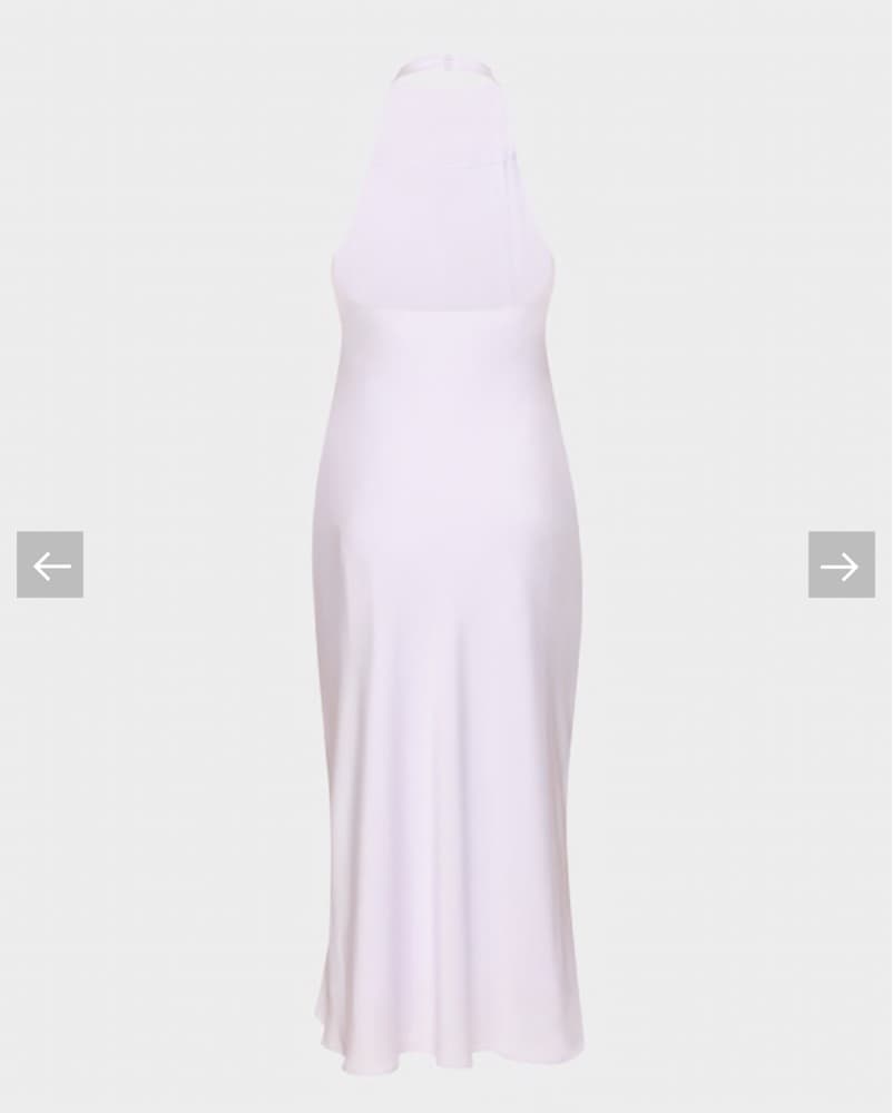 Elegant Lavender Halter Neck Gown - Image 3