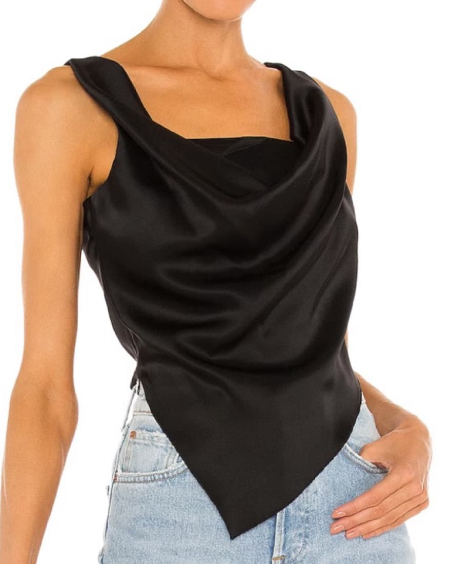 Nanushka Draped Satin Top - Image 1