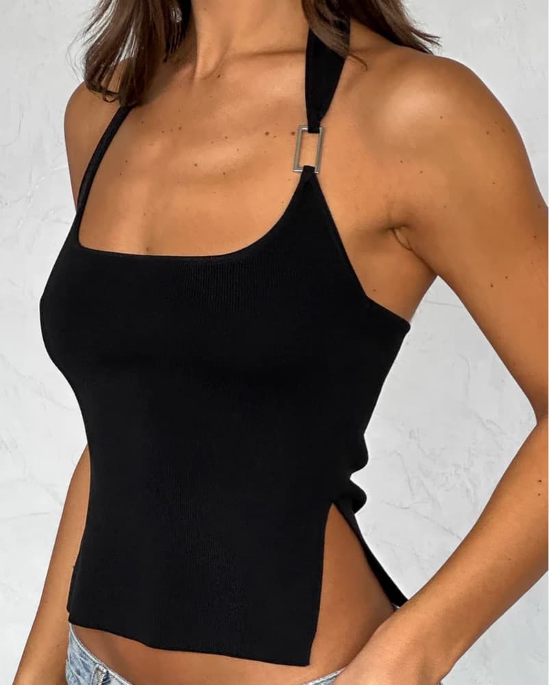 Black Halter Top  - Image 1