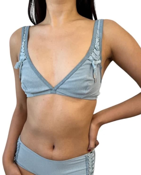Dior 2002 Lace-Up Bralette and Panty Set - Image 1