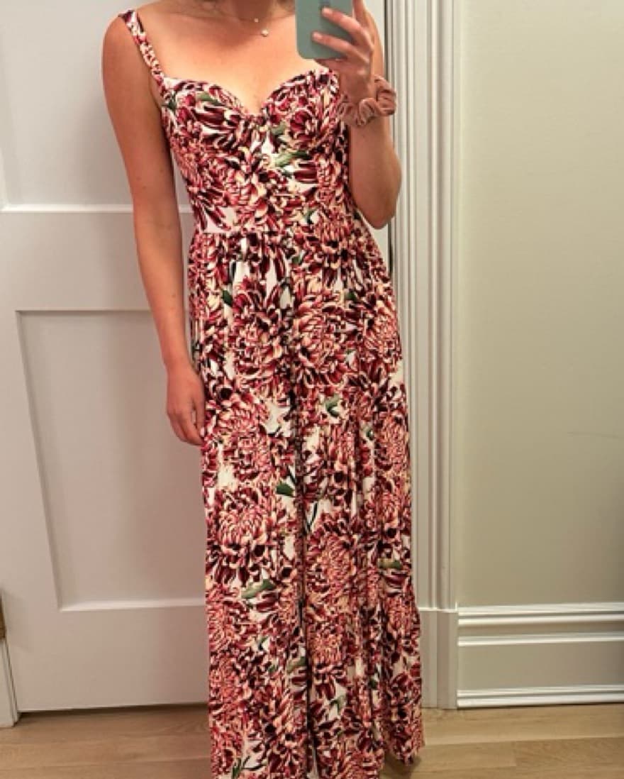 Agua Bendita Floral Print Long Dress   - Image 1