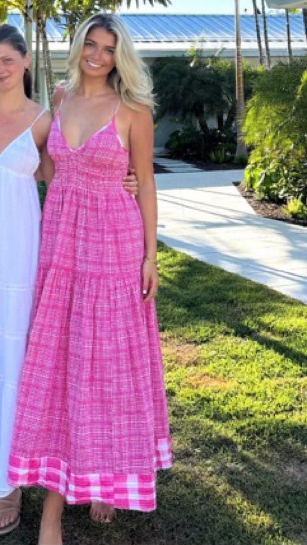 Solid & Striped Pink Plaid Maxi - Image 1