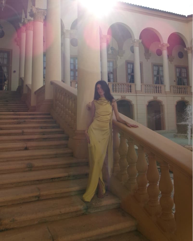 Yellow The Label Nina Silk Dress - Image 2