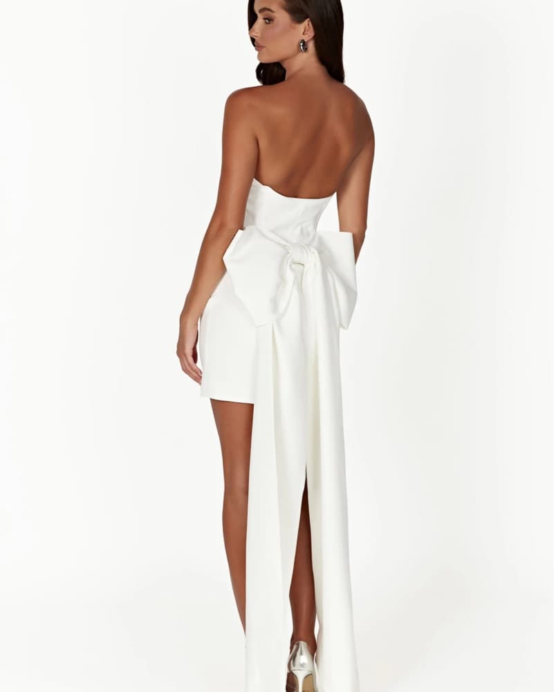 Meshki Meredith Strapless Bow Mini Dress - Image 3