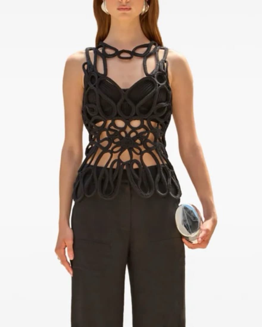 Cult Gaia DANICA CROCHET TOP - Image 1