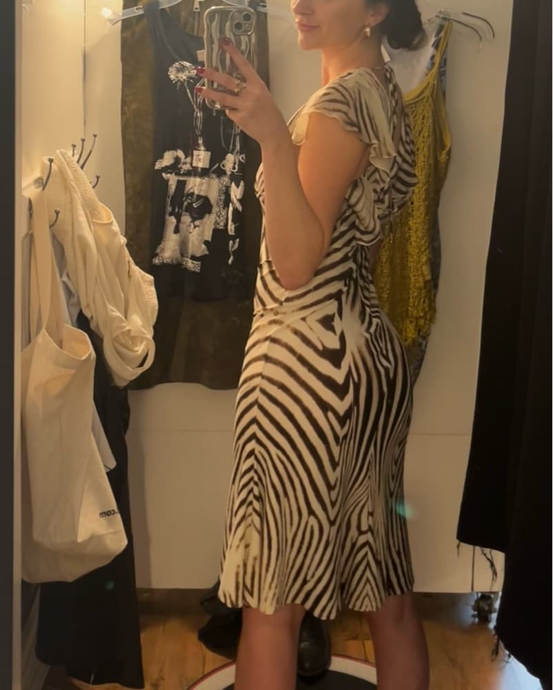 Roberto Cavalli Brown And White Dress - Image 2