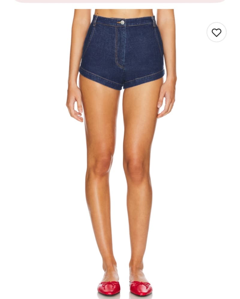 Amanda Uprichard Denim Kelso Shorts - Image 1