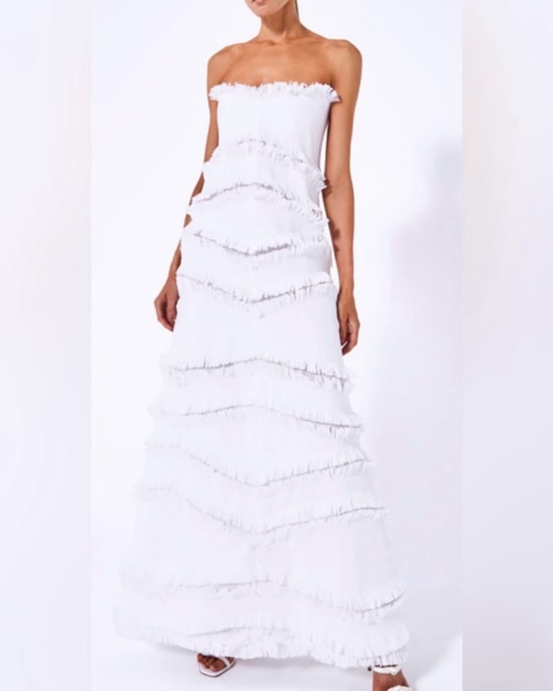 Alexis Reeve Fringe-Trimmed Strapless  - Image 1
