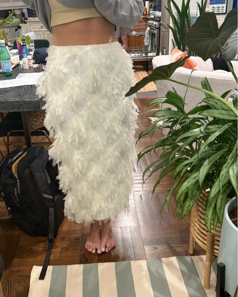Vintage White Ruffle Skirt - Image 2