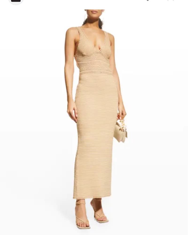 Taupe Bandage Maxi Dress - Image 1
