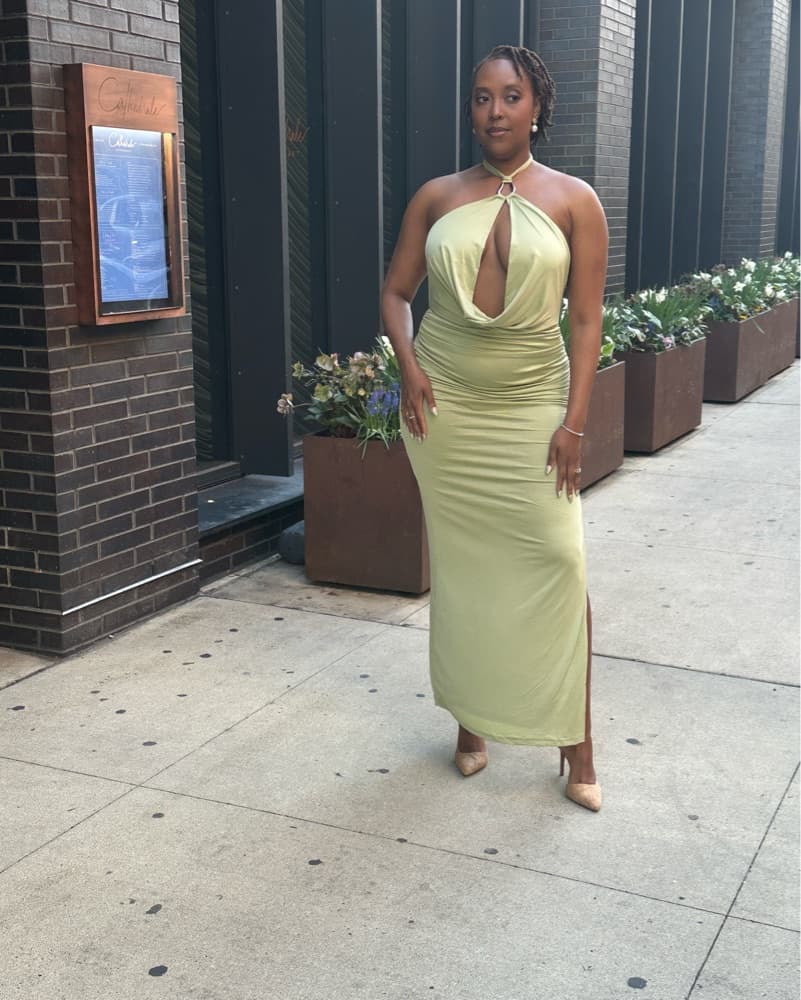PEPPERMAYO Ruched Halter Gown - Image 3