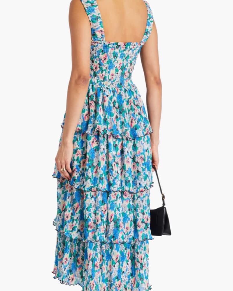 GANNI Tiered Floral Midi Dress - Image 5