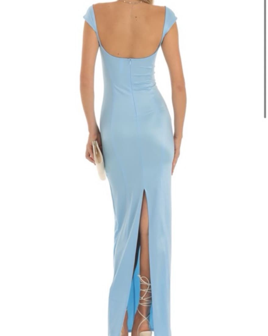 Lucy In The Sky - Baby Blue Maxi Dress - Image 2