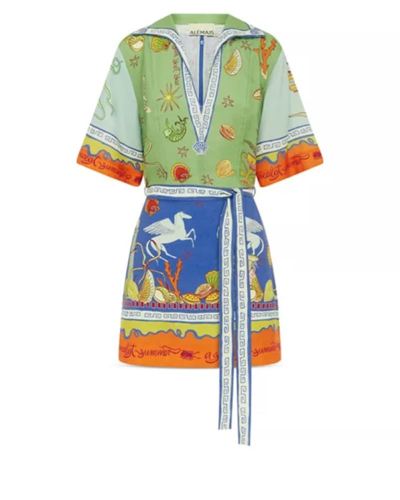 Alemais Surrealist Linen Mini Dress - Image 2