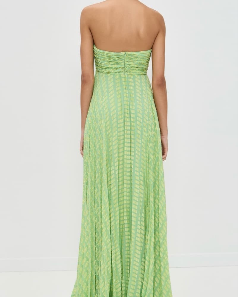 Alexis Elea Green Pleated Dress - Image 2