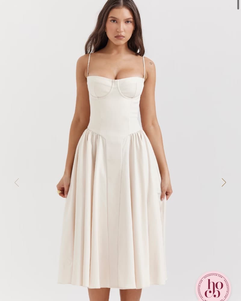 SAMARIA DRESS- Cream House Of CB - Image 4