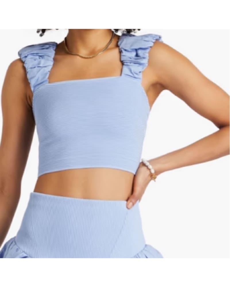 AJE Allard Cropped Ruched Ribbed knit  - Image 2