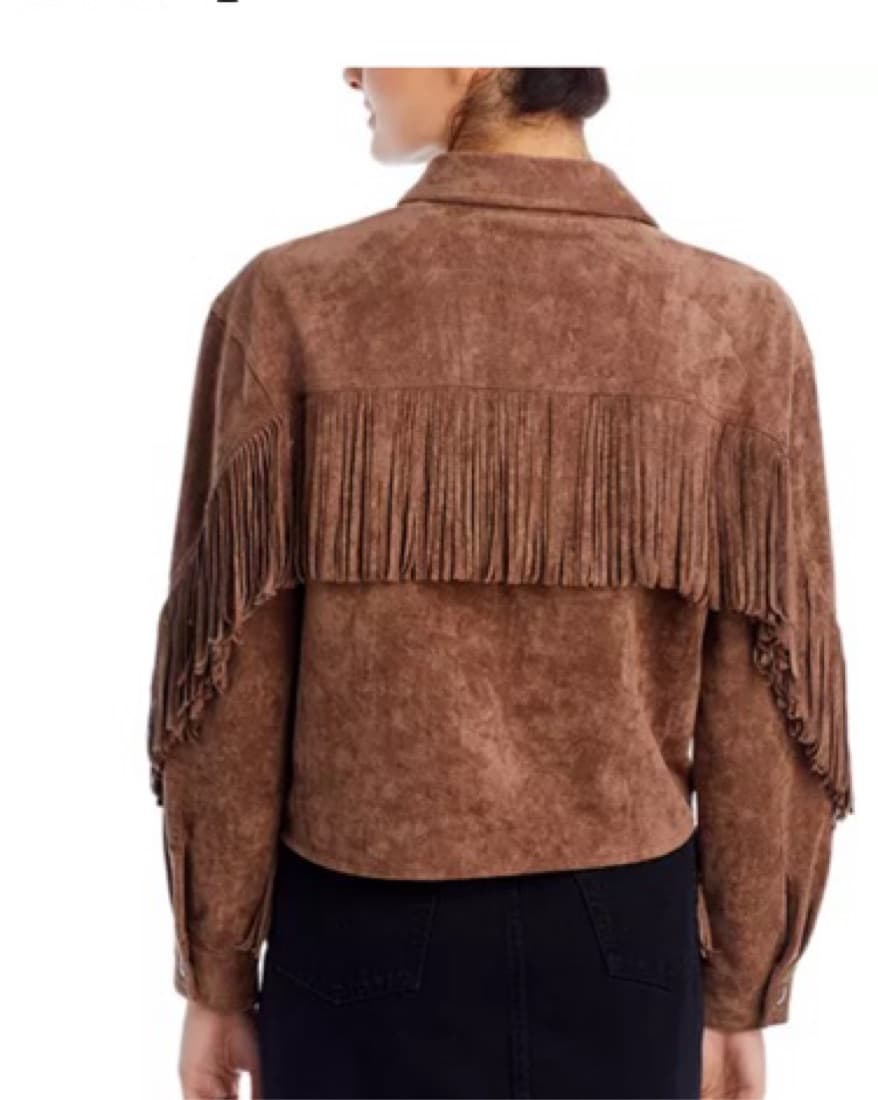 Blank NYC- Fringe Shacket in Hot Cocoa - Image 4