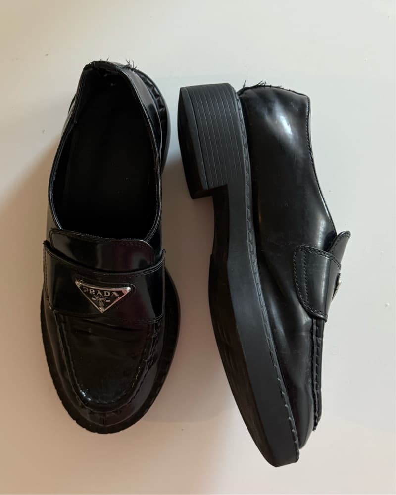 Prada Patent Leather Loafers - Image 2