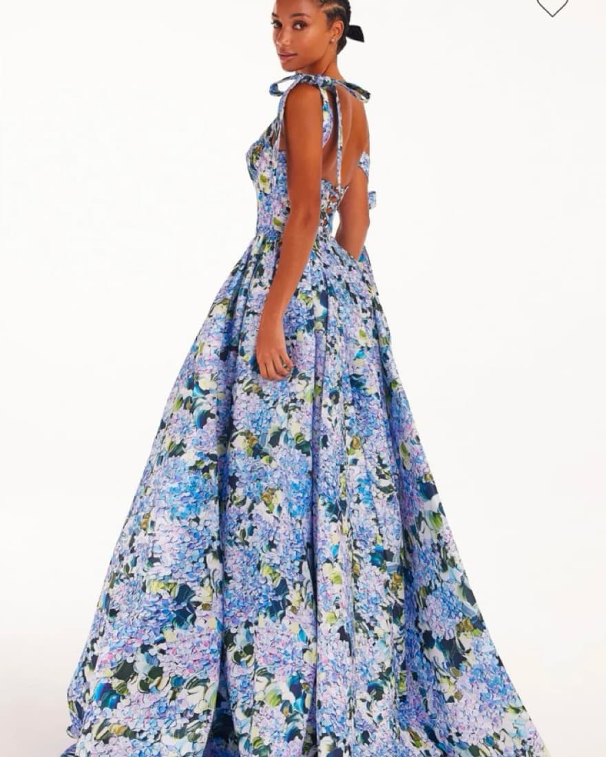 Milla blue hydrangea maxi gown  - Image 3