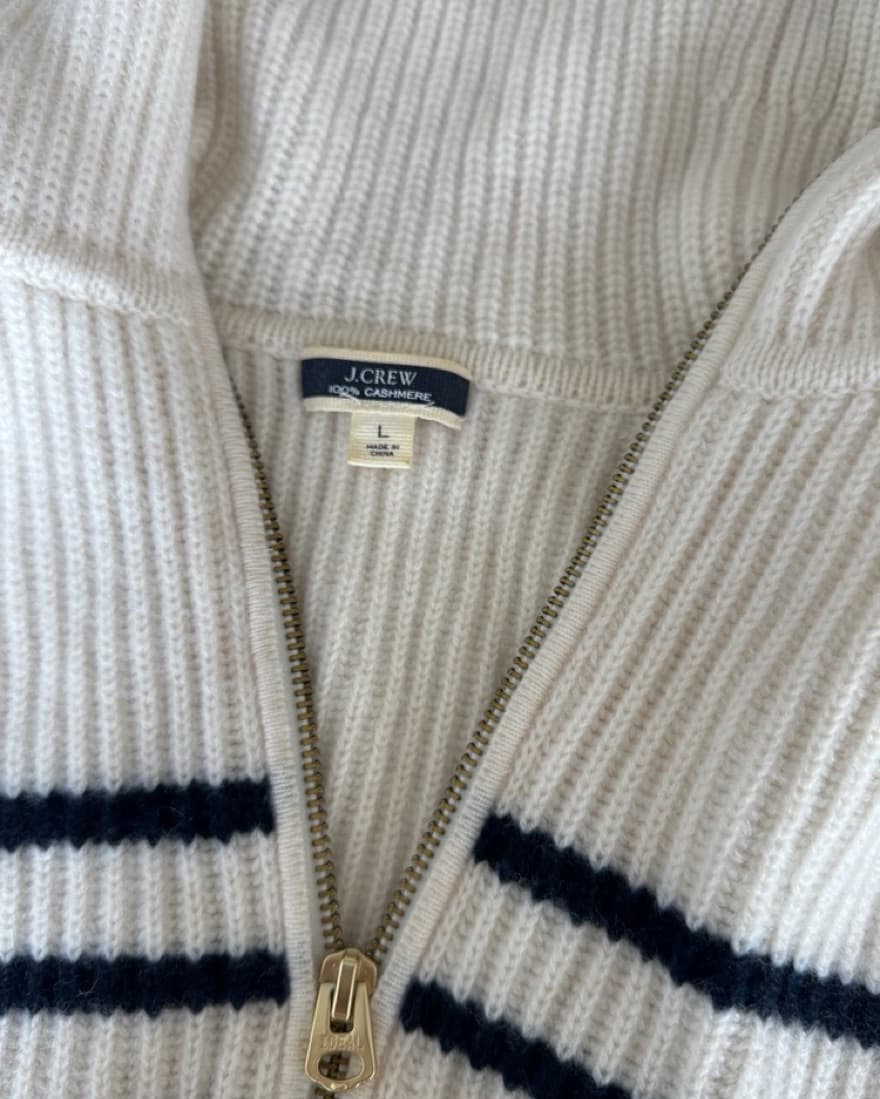 J Crew Cashmere Half Zip-up Sweater - Image 3