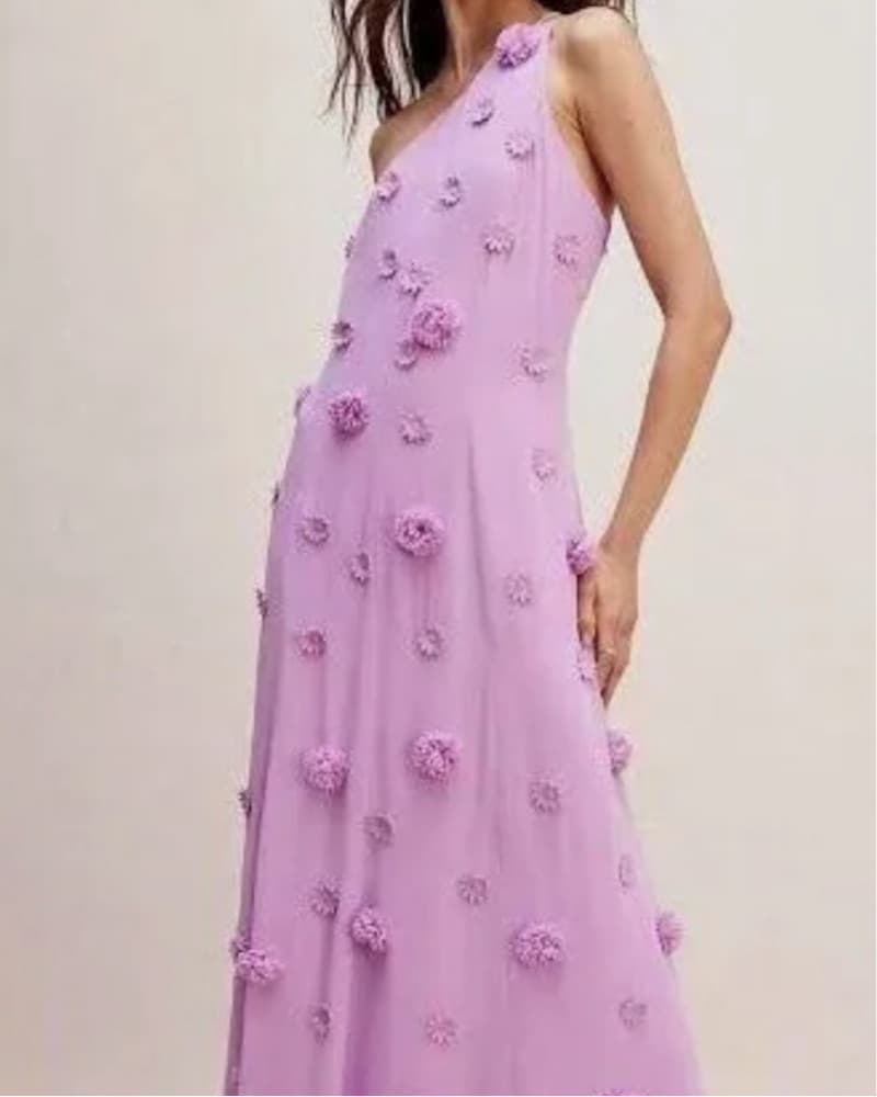 Blossom Bliss Lavender Floral Maxi Dress - Image 3