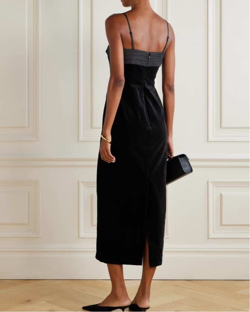 Chic Velvet Midi Dress - Image 2