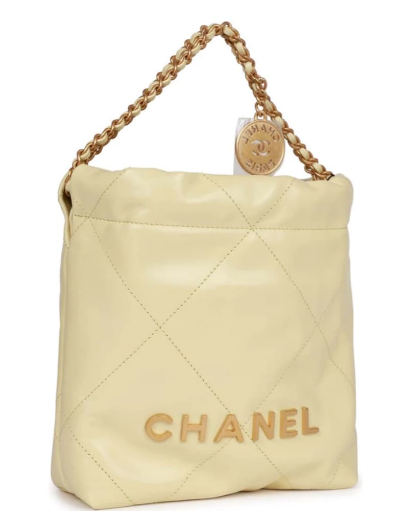 Chanel Mini 22 Yellow Calfskin - Image 1