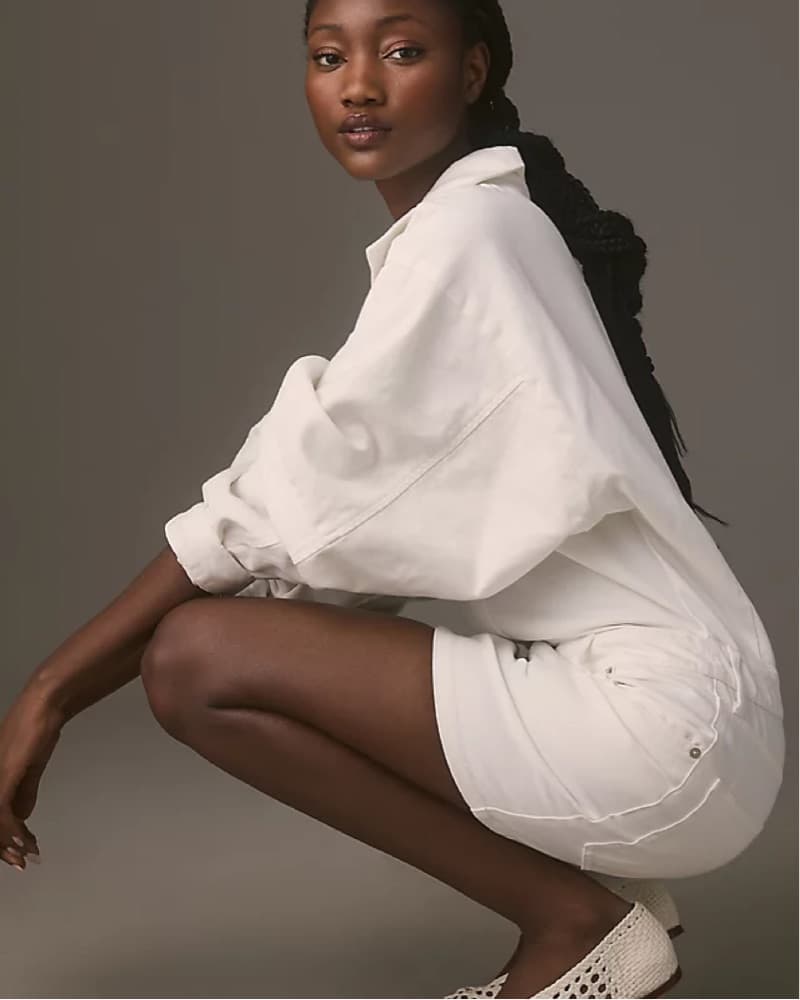 Ronny Kobo White Denim Dress - Image 5