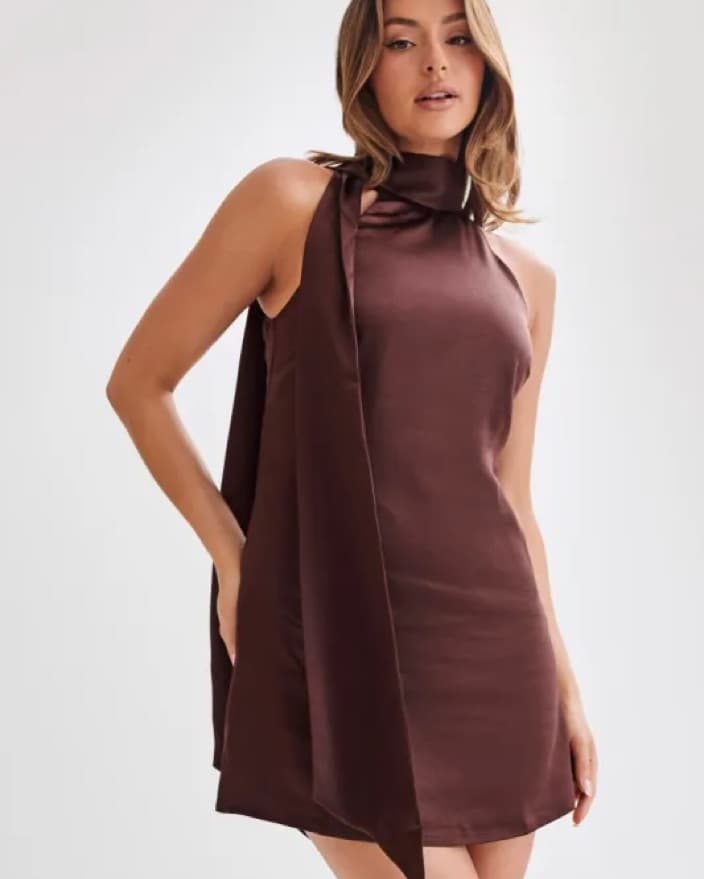 Meshki Aubriella Halter Mini Dress  - Image 1