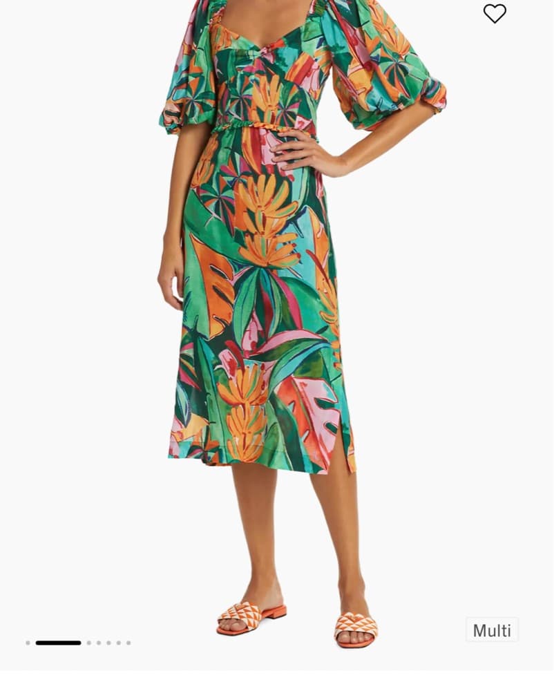 Vibrant Floral Midi Dress - Image 2