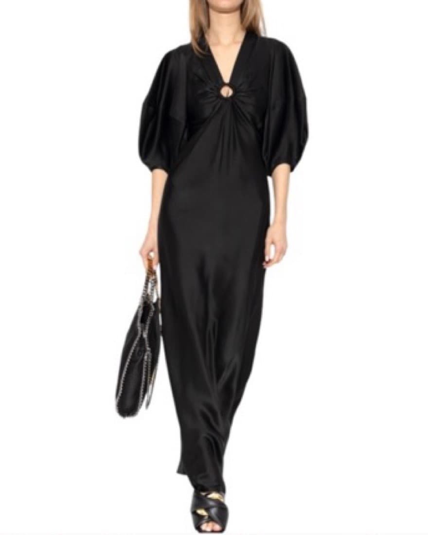 Stella McCartney Black Satin Dress - Image 3