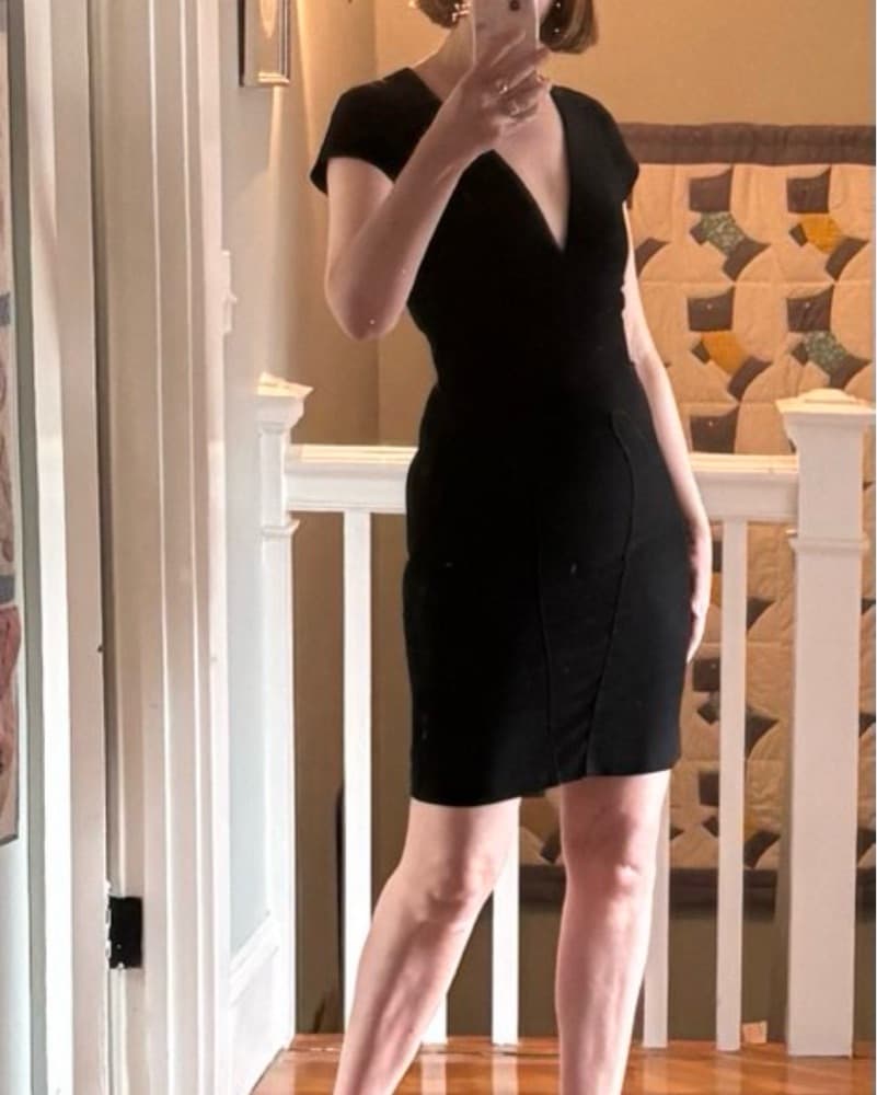 Elegant Black Midi Dress By McQueen - Image 1