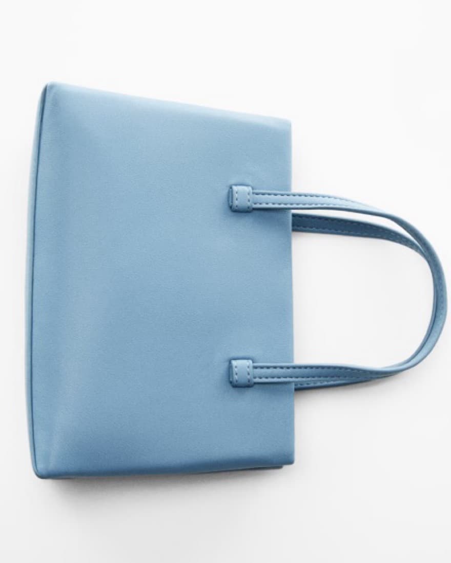 Elegant Sky Blue Structured Tote - Image 5