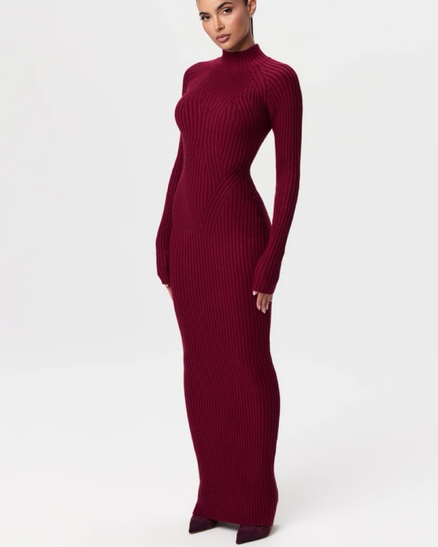 Naked Wardorbe Ribbed Knit Maxi Dress  - Image 2