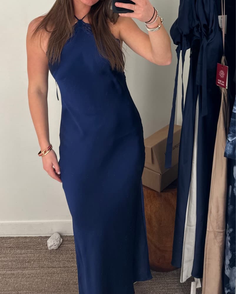 Reformation Formal Navy Dress - Image 1