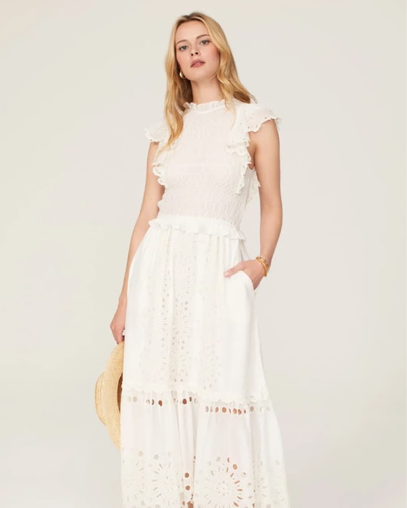 Sea New York White Eyelet Dress - Image 3