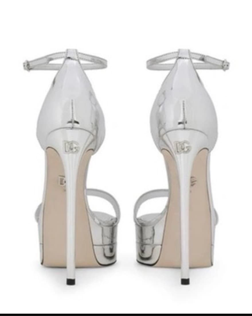 Dolce & Gabana Sliver Platform Sandals  - Image 2