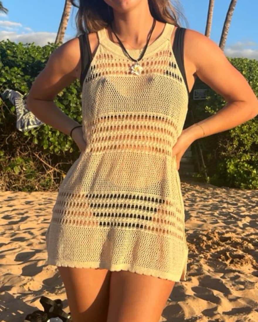 Crochet Short Dress - Image 1