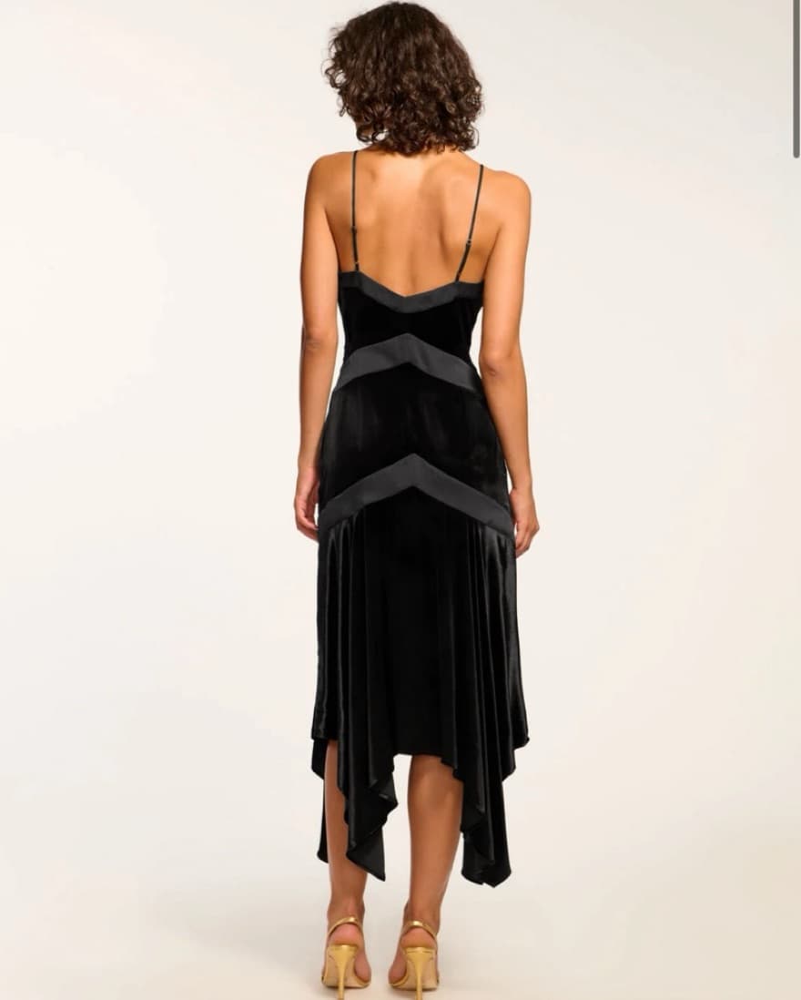 Ramy Brook Louisa Velvet Midi Slip Dress - Image 3