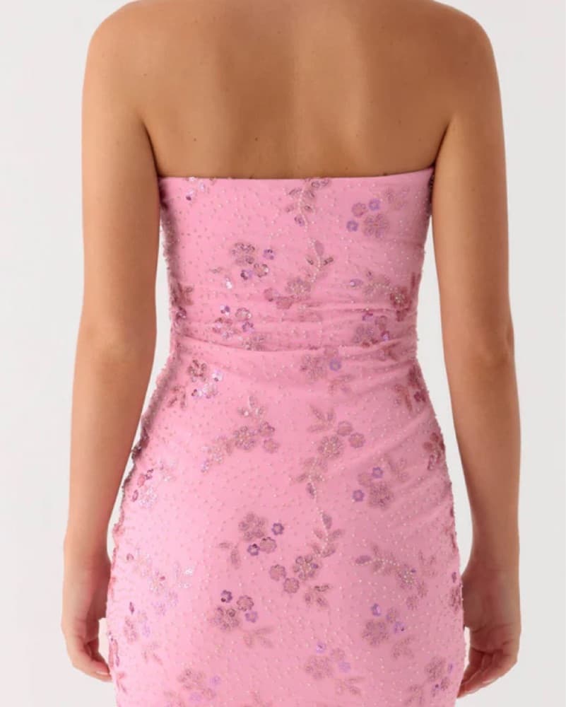 Beaded Sequin Mini Dress - Image 2